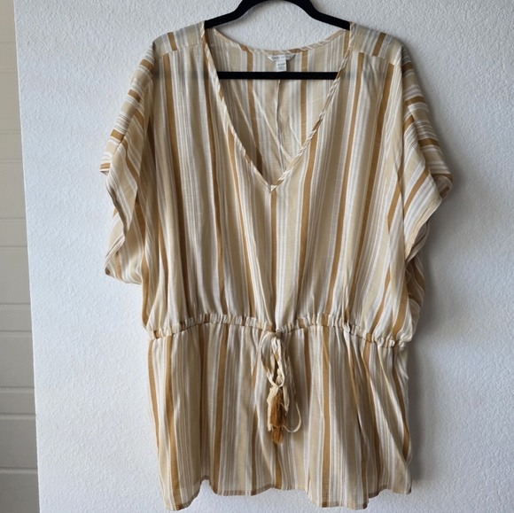 Cato Tops - Chic Striped V-Neck Cato Plus Size Blouse